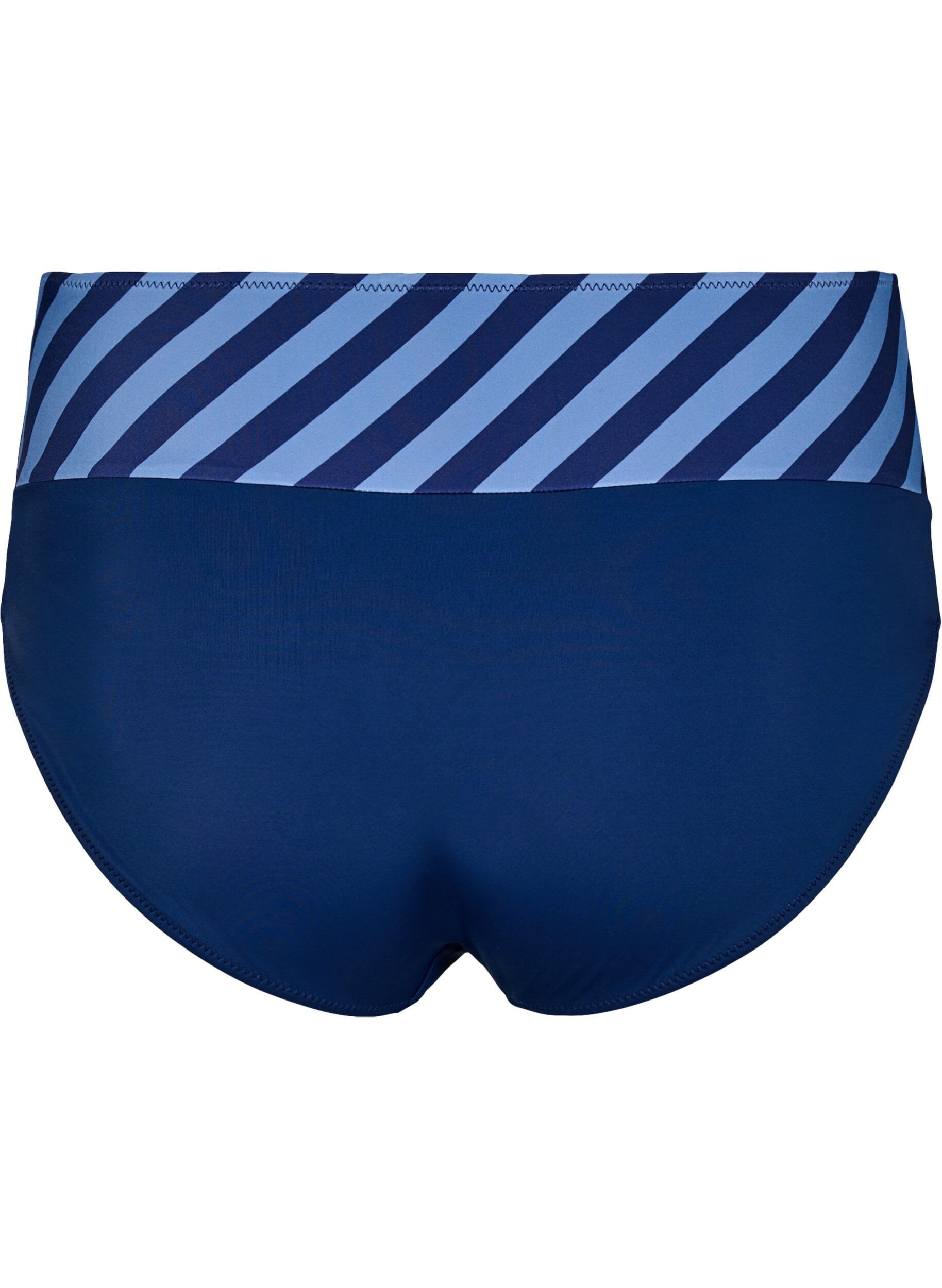 Zizzi Bikini-Slip mit Wickeldetail, Blau, Packshot image number 1