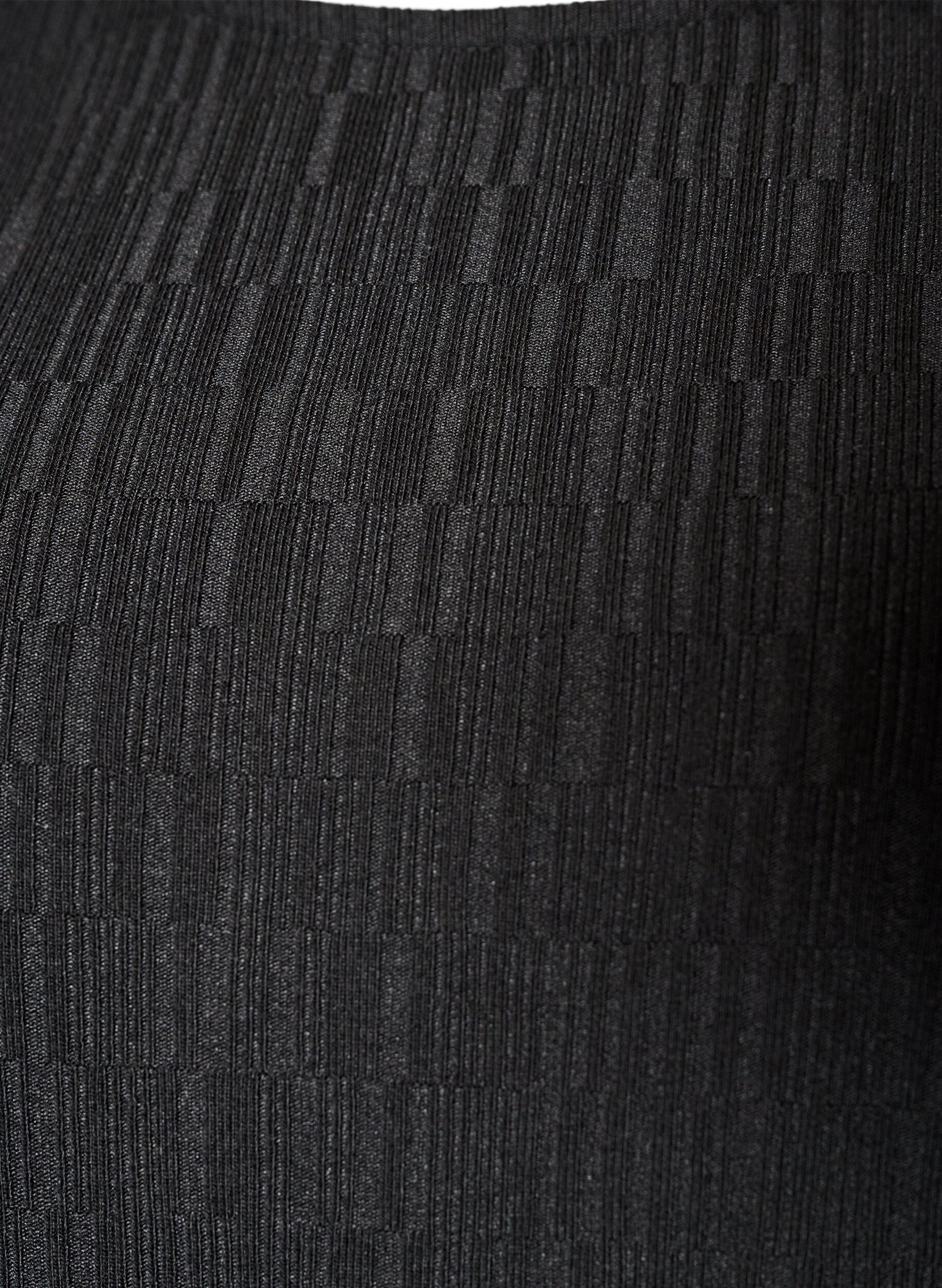 ZizziBluse mit Struktur und 3/4-&Auml;rmeln, Schwarz, Packshot image number 2