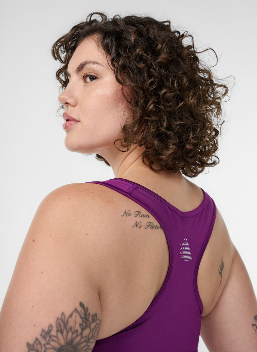 Sport-BH mit Racerback, Lila, Model image number 3