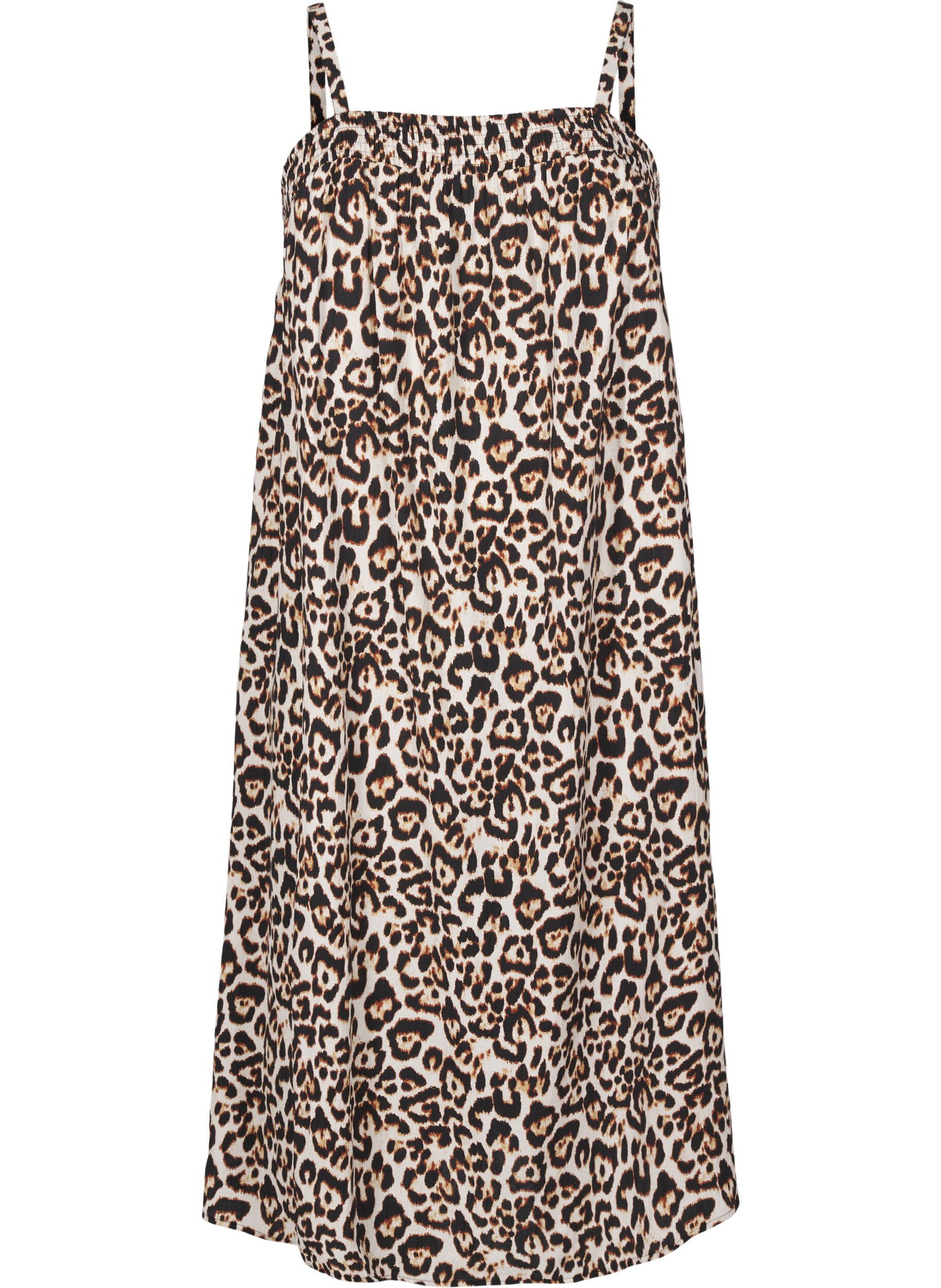 Zizzi Midi-Tr&auml;gerkleid aus Viskose, Beige, Packshot image number 0