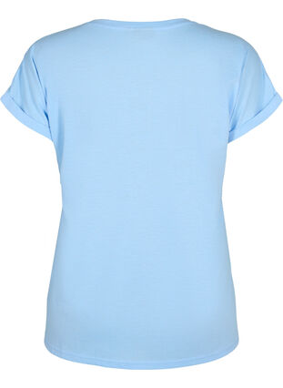 Kurzärmeliges T-Shirt aus einer Baumwollmischung, Serenity, Packshot image number 1