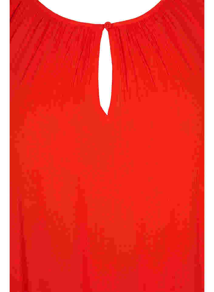 Tunika aus Viskose mit 3/4-Ärmeln, Fiery Red, Packshot image number 2