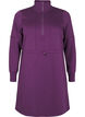 Kurzes Sweatshirtkleid mit Stehkragen und verstellbarer Taille, Deep Purple, Packshot image number 0