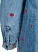 Denimhemd mit lockerer Passform und aufgestickten Lippen, Light Blue Kiss, Packshot image number 4