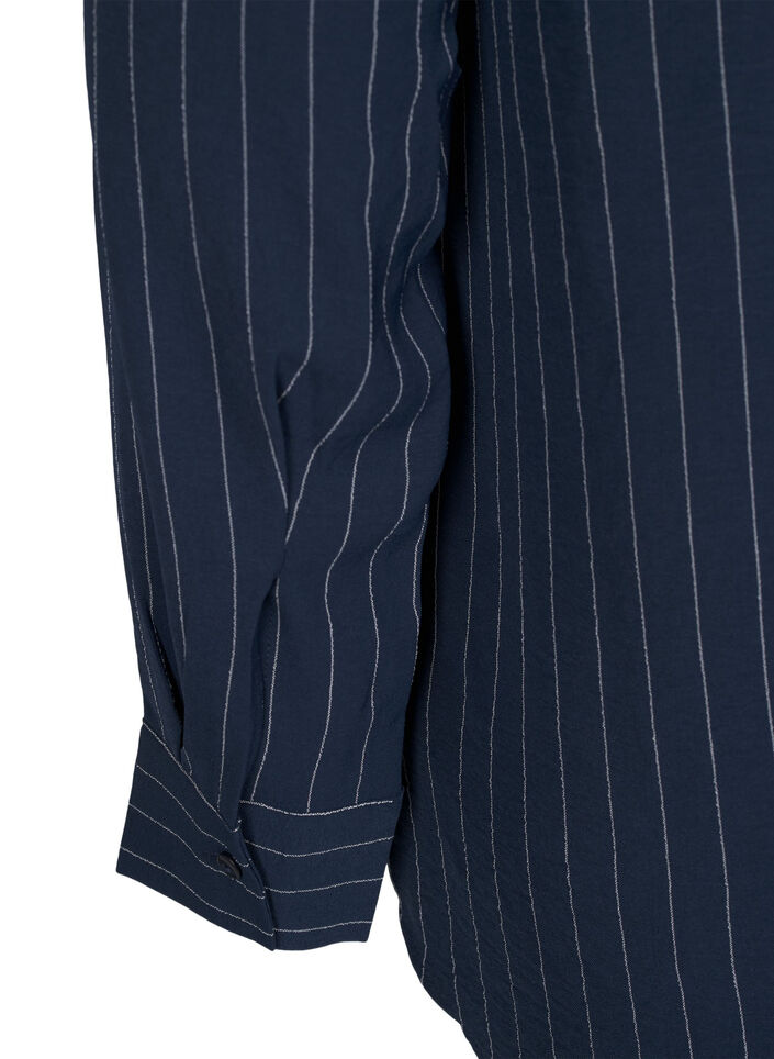 FLASH - Nadelstreifenbluse , Blau, Packshot image number 3