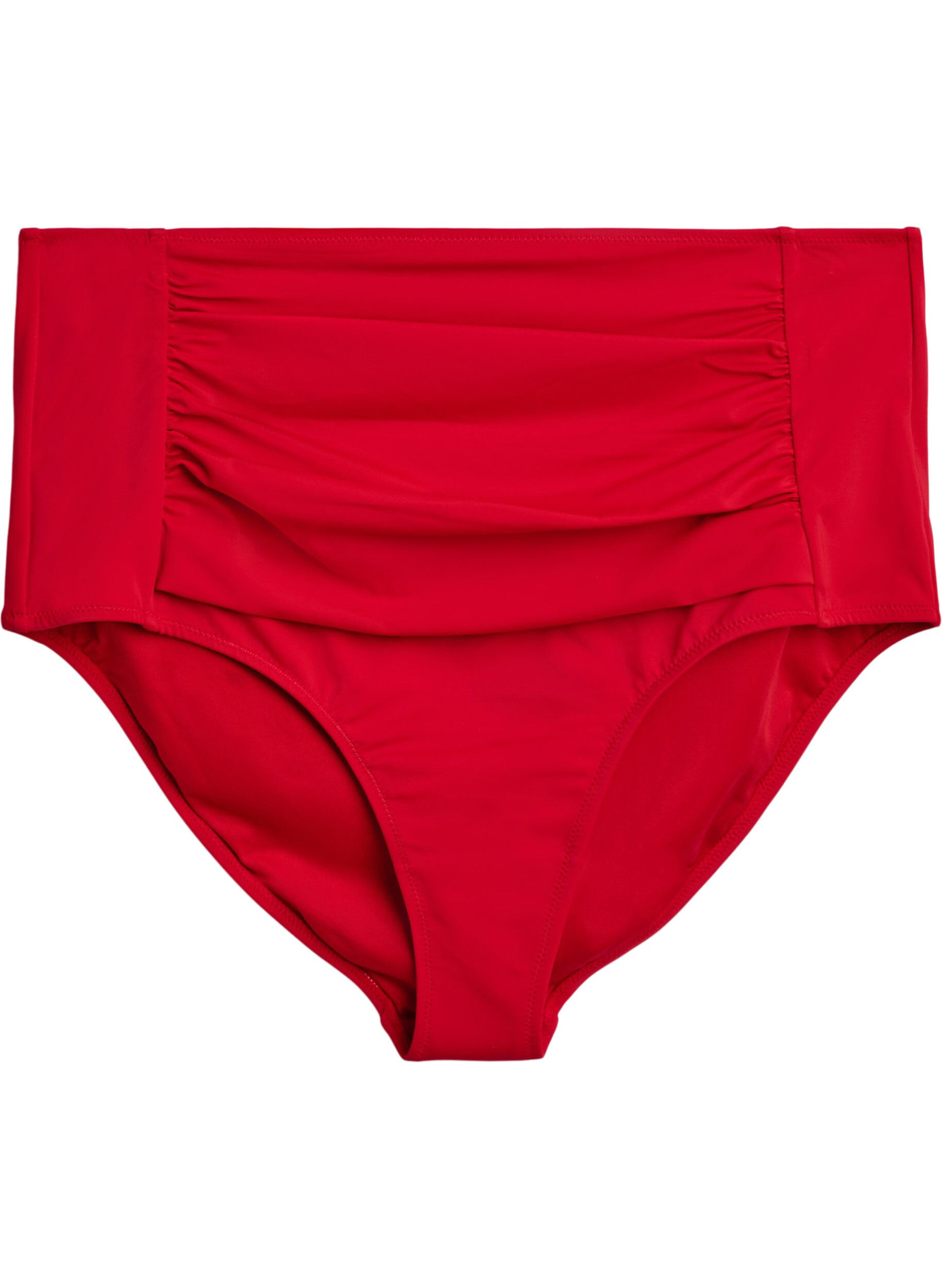 Zizzi Bikini-Unterteile mit hoher Taille, Rot, Packshot image number 0
