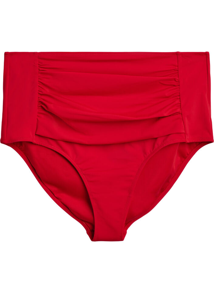 Bikini-Unterteile mit hoher Taille, Rot, Packshot image number 0