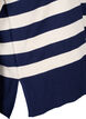 Gestreifter Viskose-Pullover mit 3/4-Ärmeln, Navy Blazer/Birch, Packshot image number 3