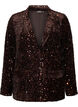 Blazer mit Pailletten, Braun, Packshot image number 0