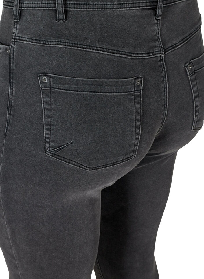 Cropped Amy Jeans mit Reißverschluss, Grau, Packshot image number 3