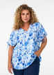 Bluse aus Viskose mit gerafften &Auml;rmeln, Blau, Model image number 0