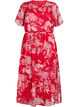 Langes Chiffonkleid mit Blumenmuster, Red Flower AOP, Packshot image number 0