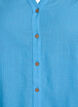 Hemdbluse aus Baumwolle mit V-Ausschnitt, Blau, Packshot image number 2