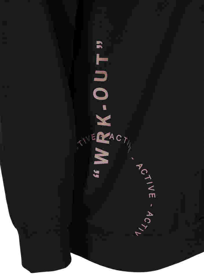 Hochgeschlossenes Sweatshirt mit Reißverschluss, Black, Packshot image number 3