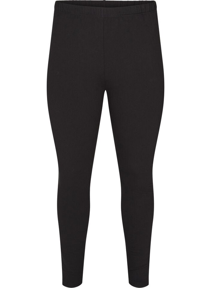 Leggings aus Baumwolle mit Futter, Schwarz, Packshot image number 0