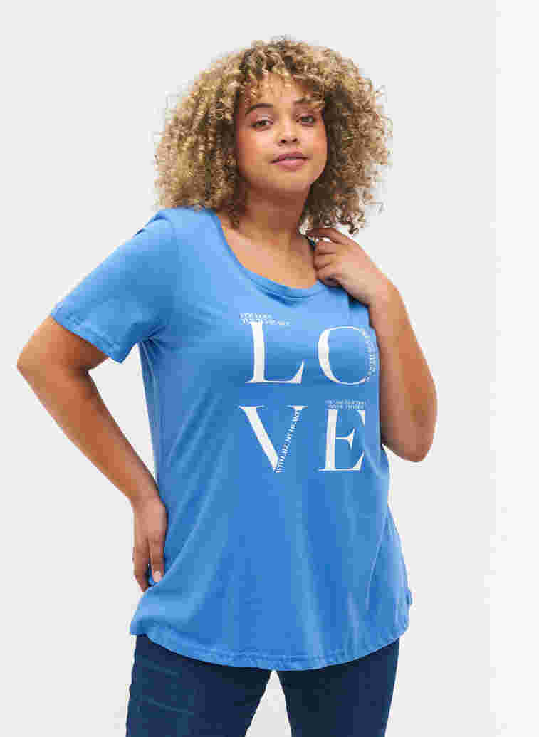 Kurzärmeliges Baumwoll-T-Shirt mit Aufdruck, Regatta LOVE, Model