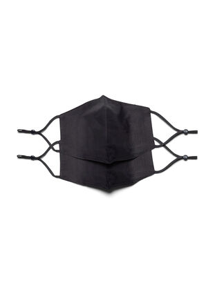 2er-Packung Maske aus Baumwolle, Black, Packshot image number 0