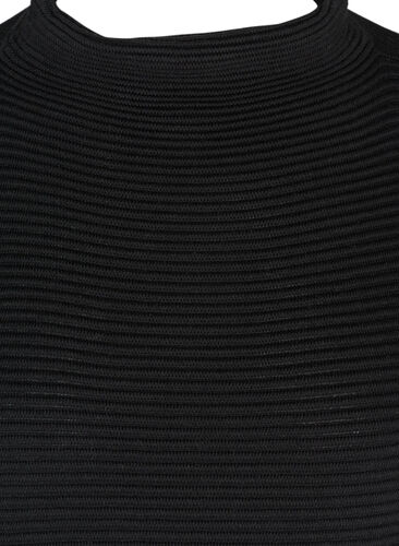 Strickkleid mit kurzen Ärmeln, Black, Packshot image number 2