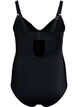 Badeanzug mit B&uuml;gel und Raffung, Schwarz, Packshot image number 1