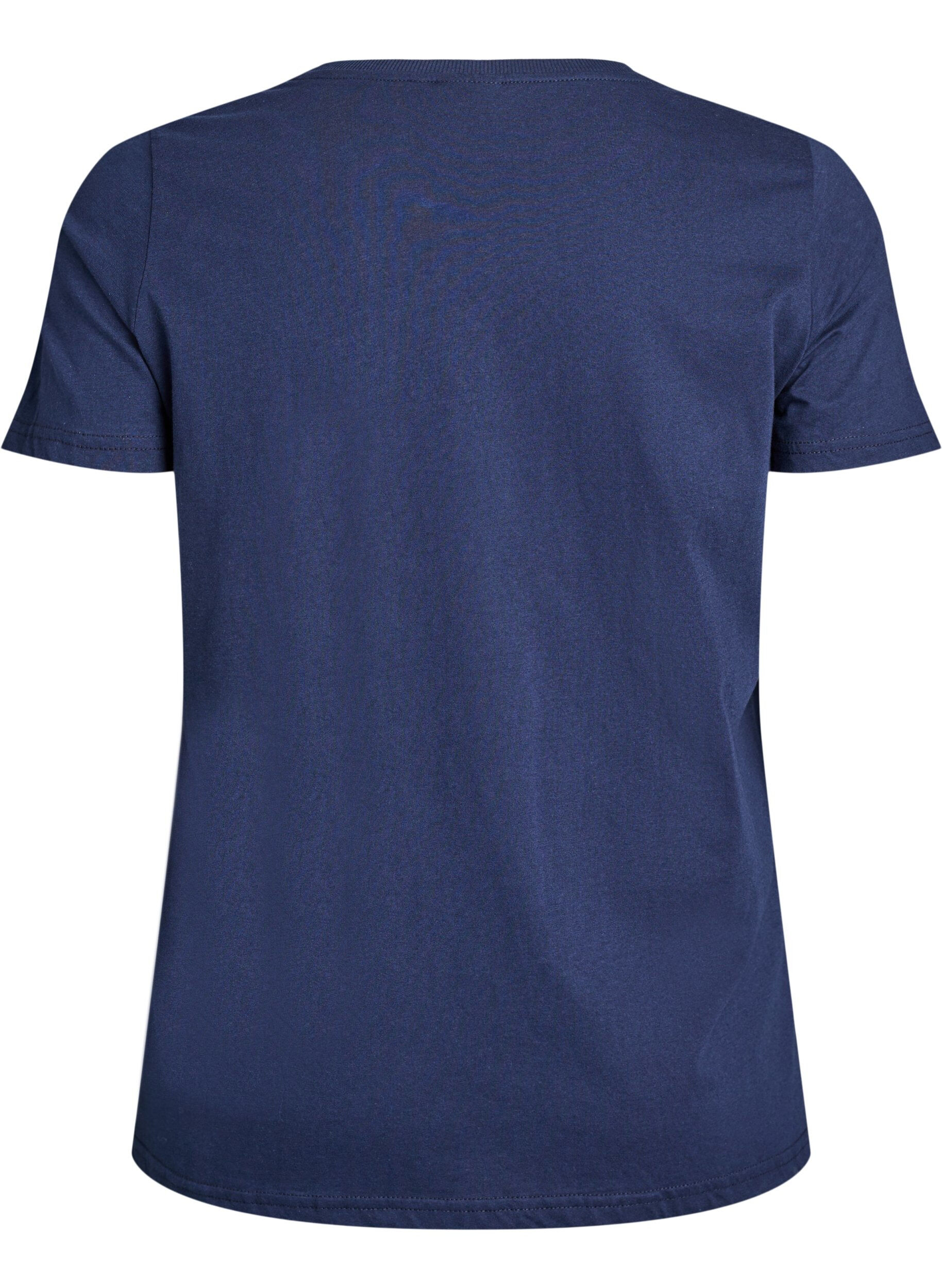 ZizziWeihnachts-T-Shirt aus Bio-Baumwolle, Blau, Packshot image number 1
