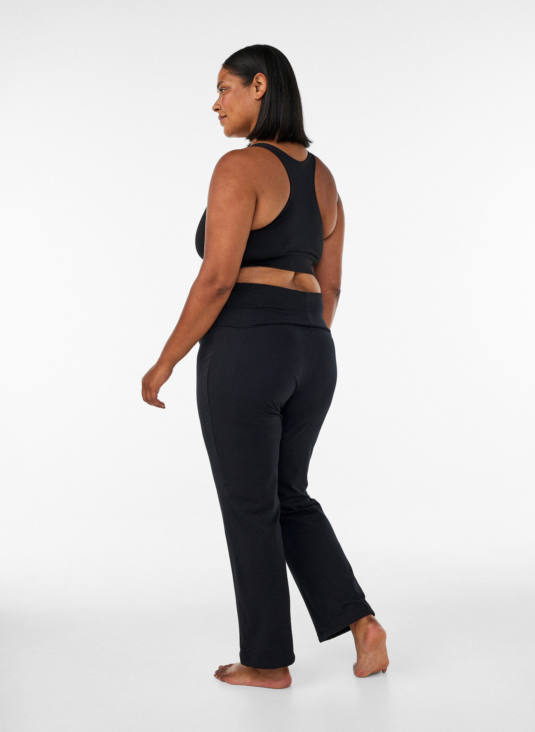 ZizziSporthose aus Baumwolle, Schwarz, Model image number 2