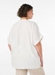 Bluse aus Viskose mit kurzen &Auml;rmeln und Raffdetails, Vanille, Model image number 2