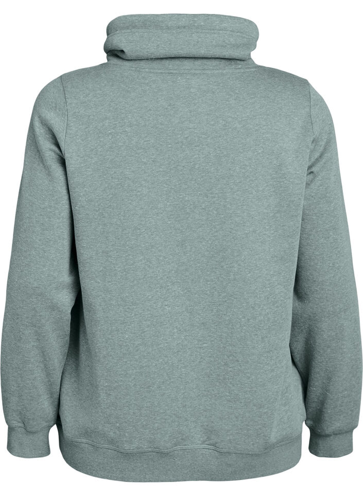 Sweatshirt mit Stehkragen und Taschen, Gr&uuml;n, Packshot image number 1