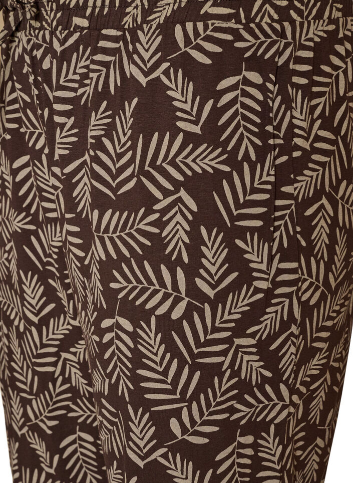Pyjamahose aus Baumwolle mit Print, Braun, Packshot image number 2