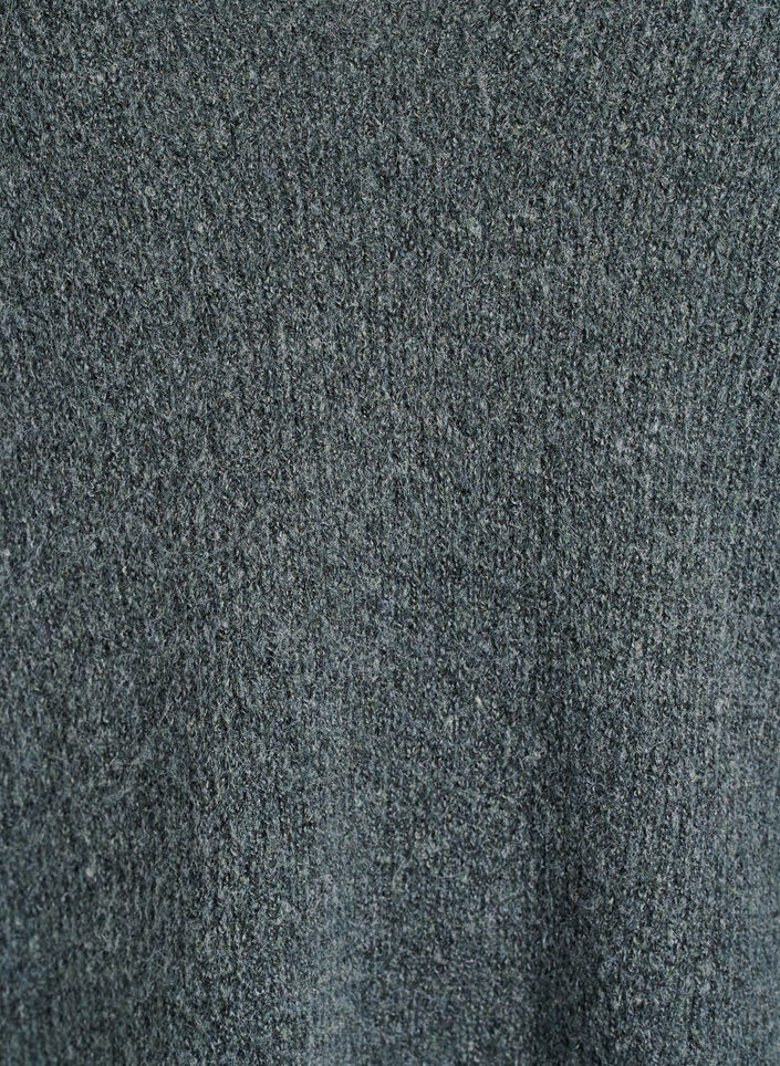 Strickbluse mit V-Ausschnitt und Raglan&auml;rmeln, Gr&uuml;n, Packshot image number 2