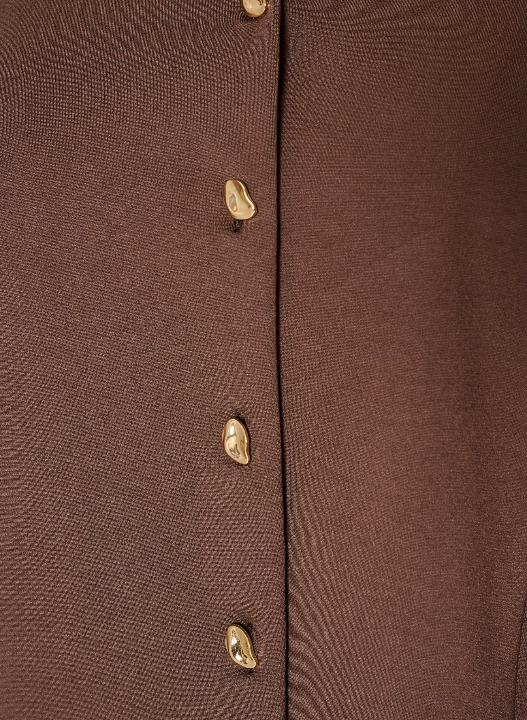 ZizziFigurbetonter Cardigan aus Jersey mit dekorativen Kn&ouml;pfen, Braun, Packshot image number 2