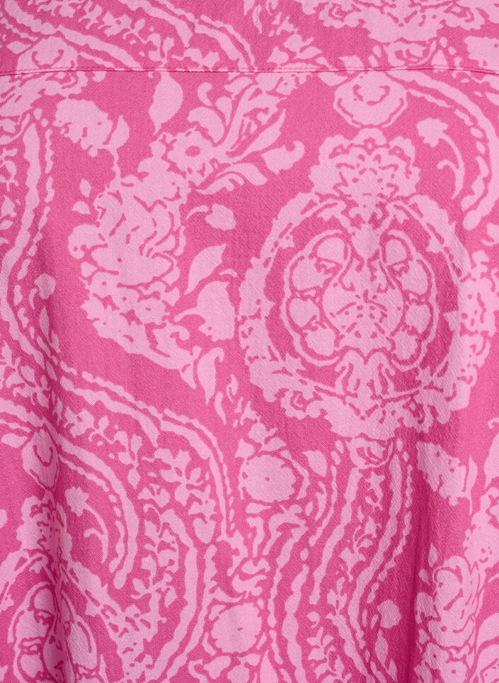 Kurzärmliges Baumwollkleid mit Print, Pink, Packshot image number 2