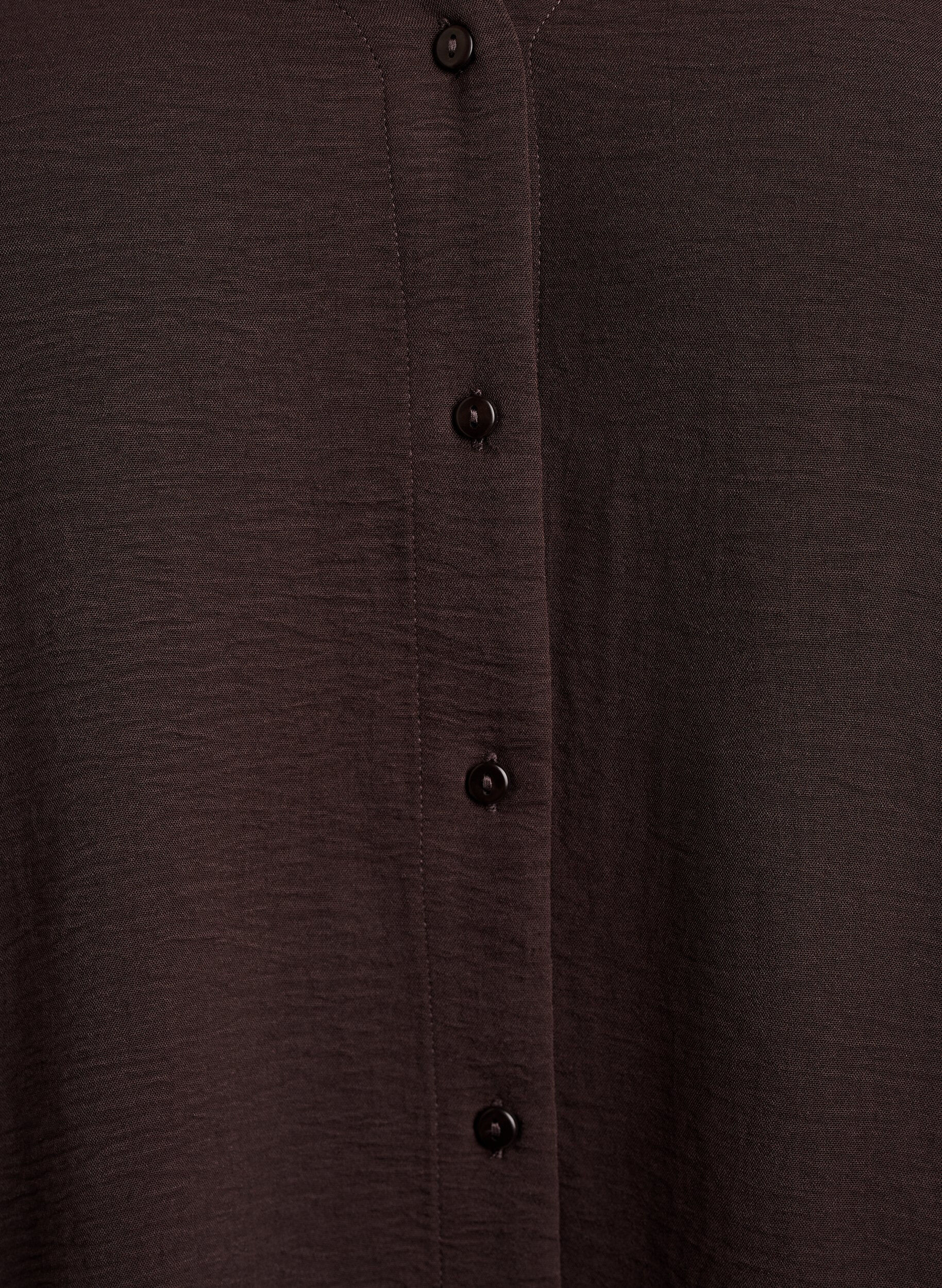 ZizziBluse mit V-Ausschnitt und 3/4-&Auml;rmeln, Braun, Packshot image number 2