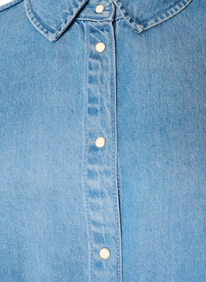 Jeanshemd aus Lyocell mit Druckkn&ouml;pfen, Blau, Packshot image number 2