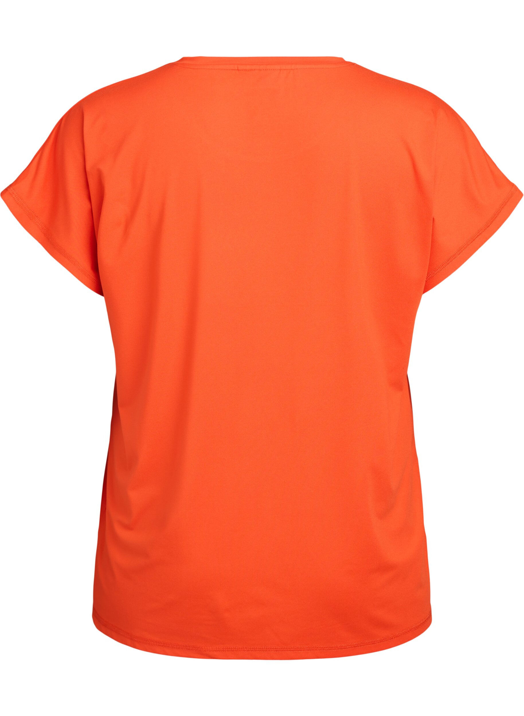 Zizzi Einfarbiges Trainings-T-Shirt, Orange, Packshot image number 1