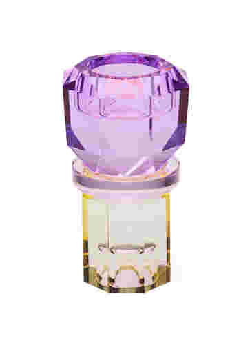Kerzenständer aus Kristallglas, Butter/Violet, Packshot image number 1