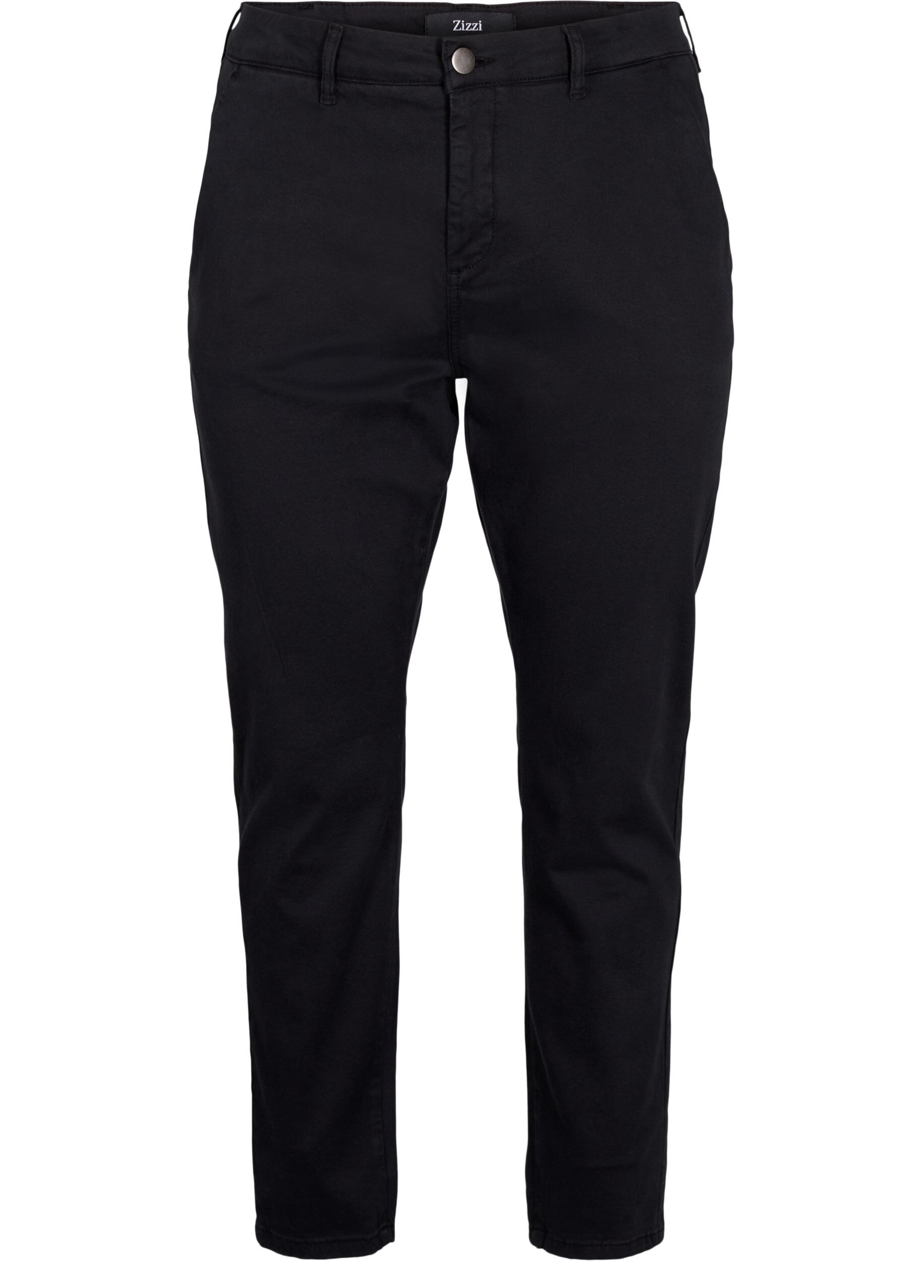 Zizzi Chinos aus Baumwolle, Black, Packshot image number 0