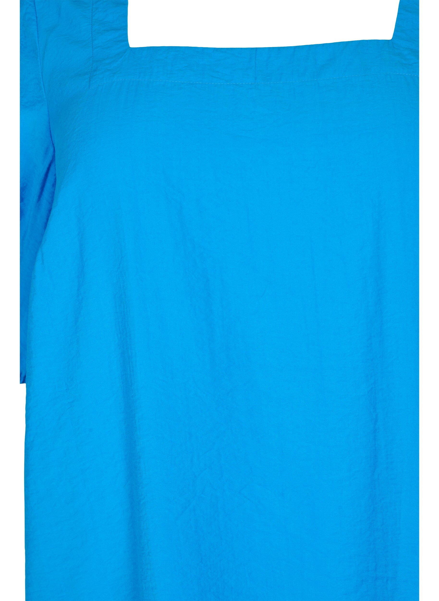 Zizzi Bluse mit Ballon&auml;rmeln, Indigo Bunting, Packshot image number 2