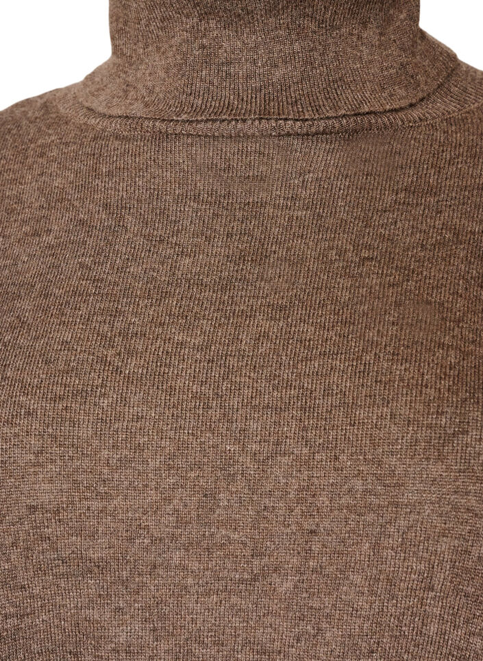 Rollkragenpullover mit lockerer Passform, Braun, Packshot image number 2