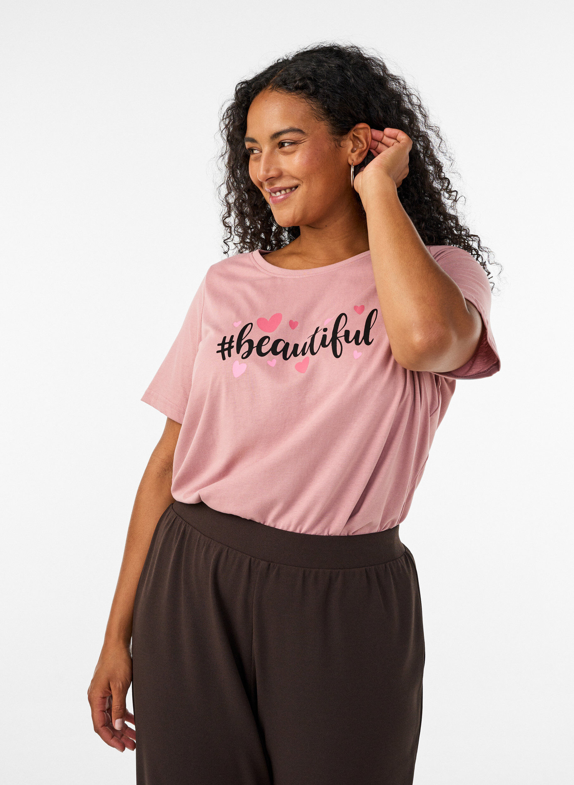 T-Shirt mit Print, Rot, Model