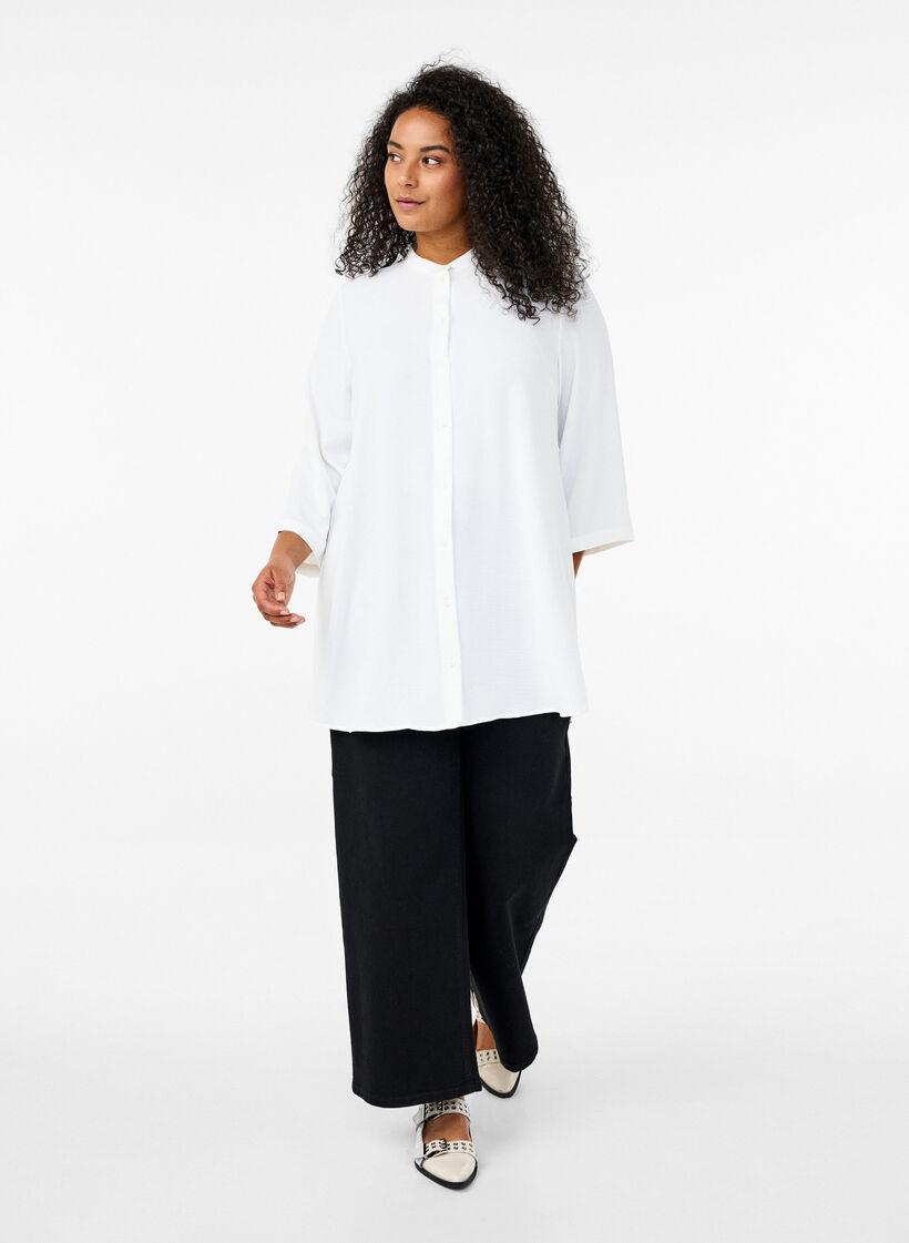 Tunika mit 3/4-&Auml;rmeln, Vanille, Model image number 1