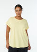 Kurz&auml;rmeliges T-Shirt aus Baumwollmischgewebe, Gelb, Model image number 0