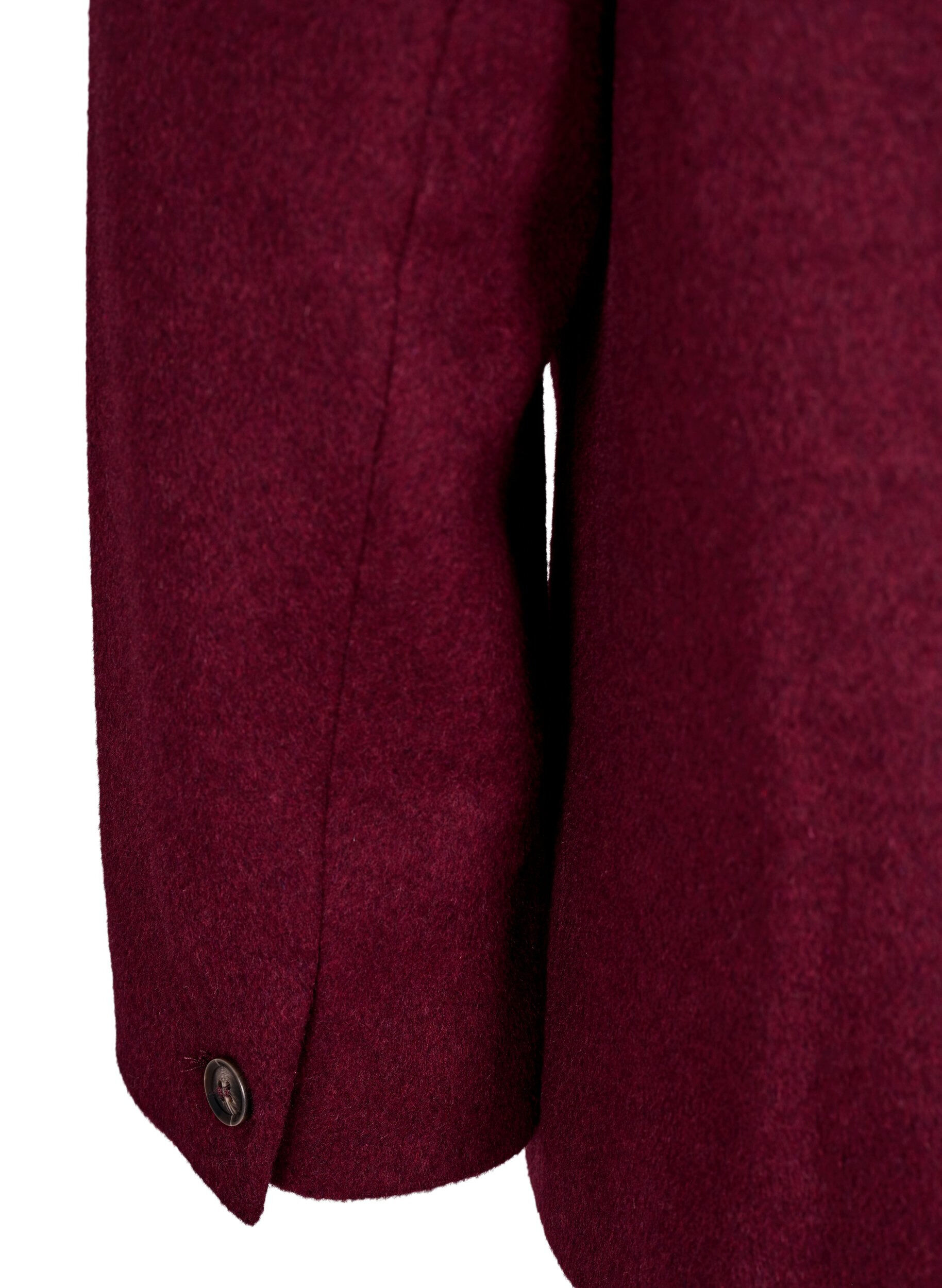Zizzi Blazer mit zweireihiger Knopfleiste und klassischen Revers, Rot, Packshot image number 4