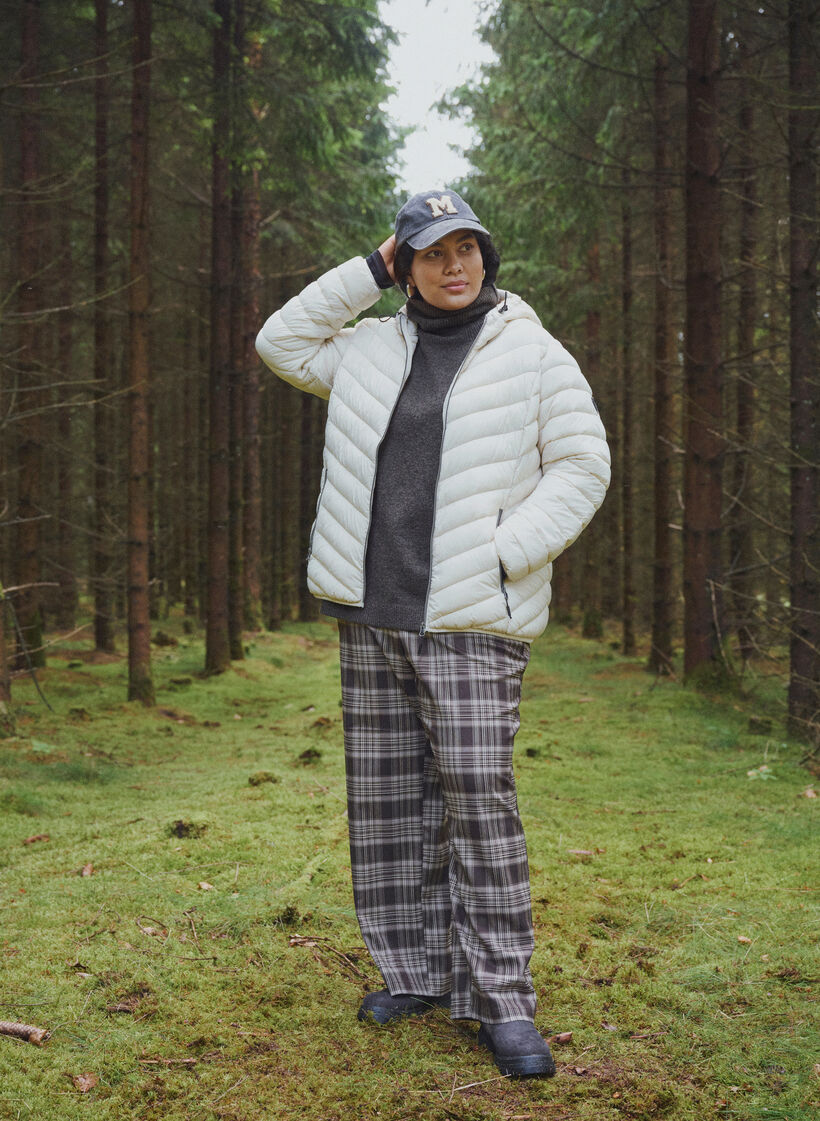 Leichte Steppjacke mit Kapuze, Beige, Image