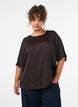 Bluse aus Satin mit ellenbogenlangen &Auml;rmeln, Braun, Model image number 0