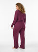 Pyjamahose aus Bio-Baumwolle mit Lochstickerei, Dunkles Bordeaux, Model image number 1