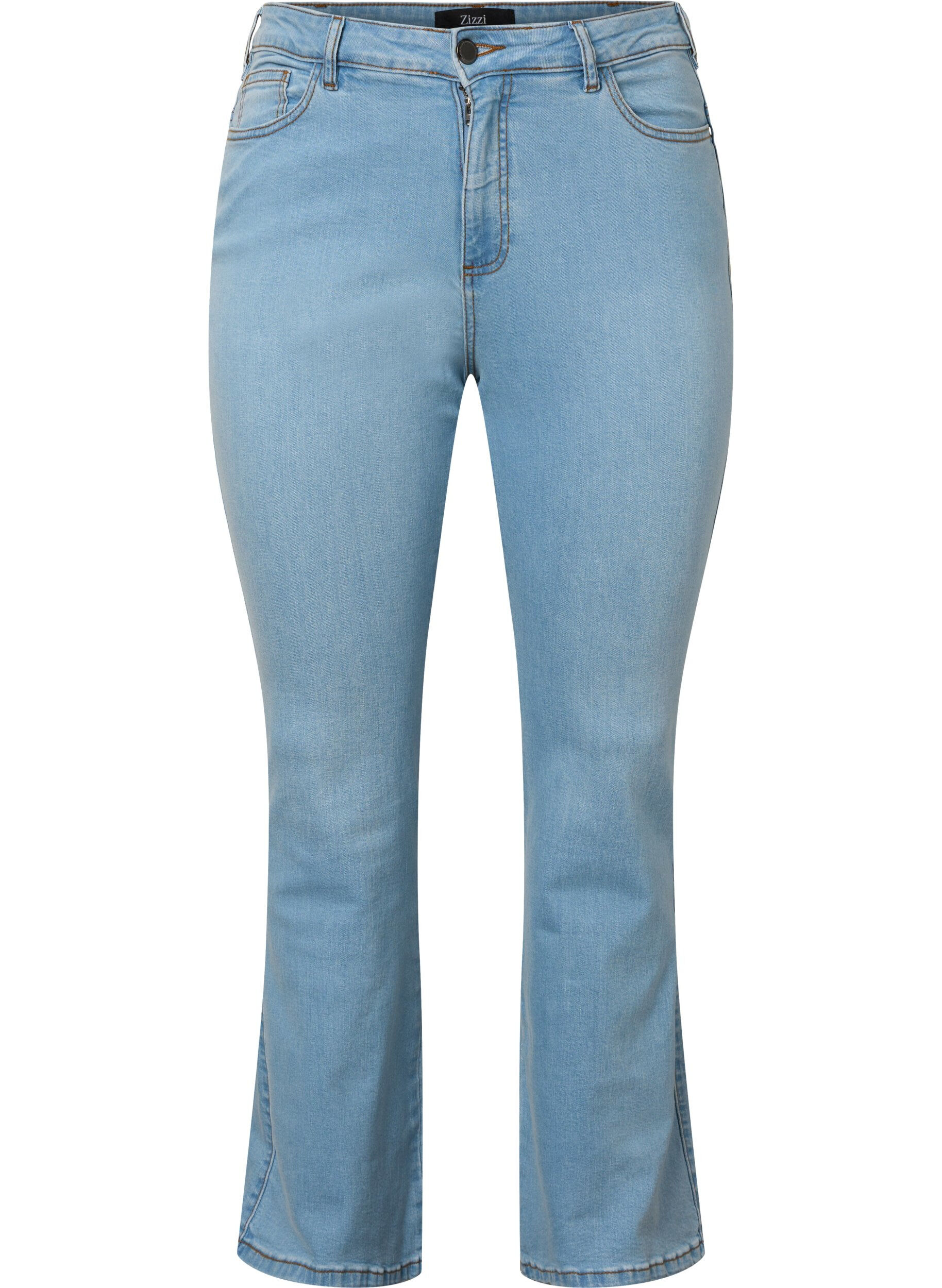 Zizzi Ellen Bootcut-Jeans mit hoher Taille, Blau, Packshot image number 0