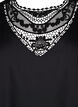 Kurzärmelige Bluse mit Spitzendetail, Black, Packshot image number 2
