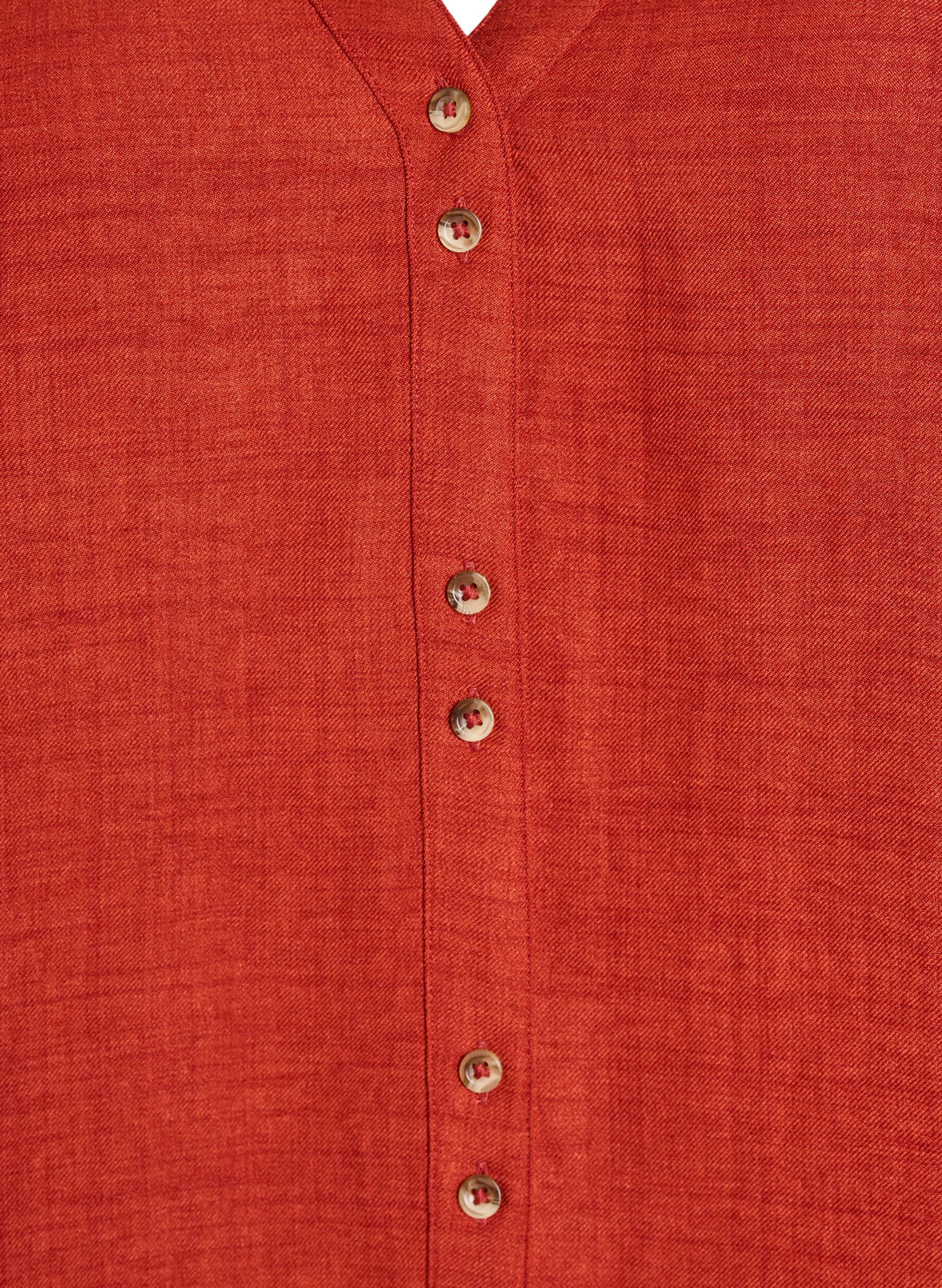 ZizziHemdbluse mit V-Ausschnitt und kurzen &Auml;rmeln, Rot, Packshot image number 2