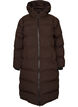 Langer Winter-Steppmantel mit Kapuze, Braun, Packshot image number 0
