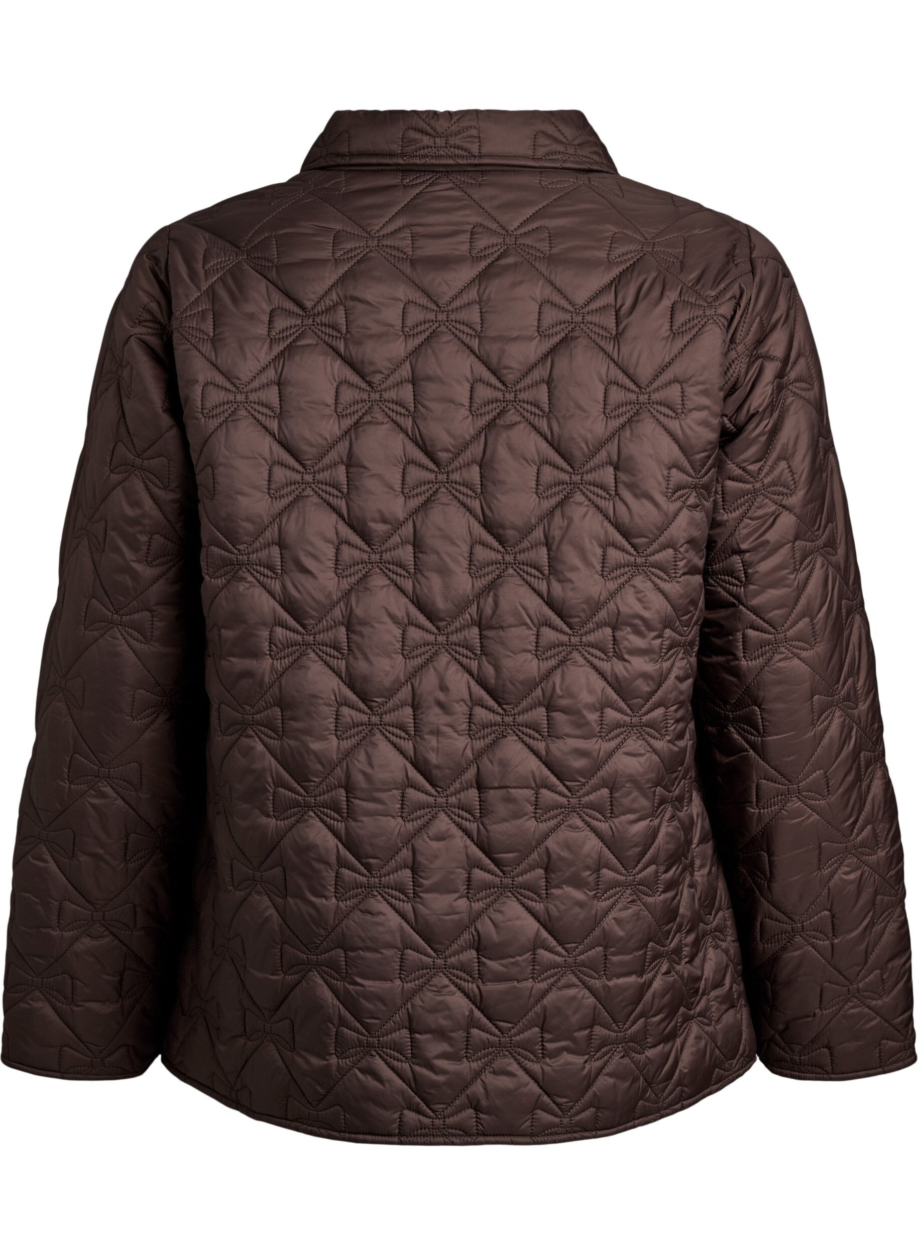 ZizziLeicht wattierte Jacke mit dekorativer Steppung, Braun, Packshot image number 1